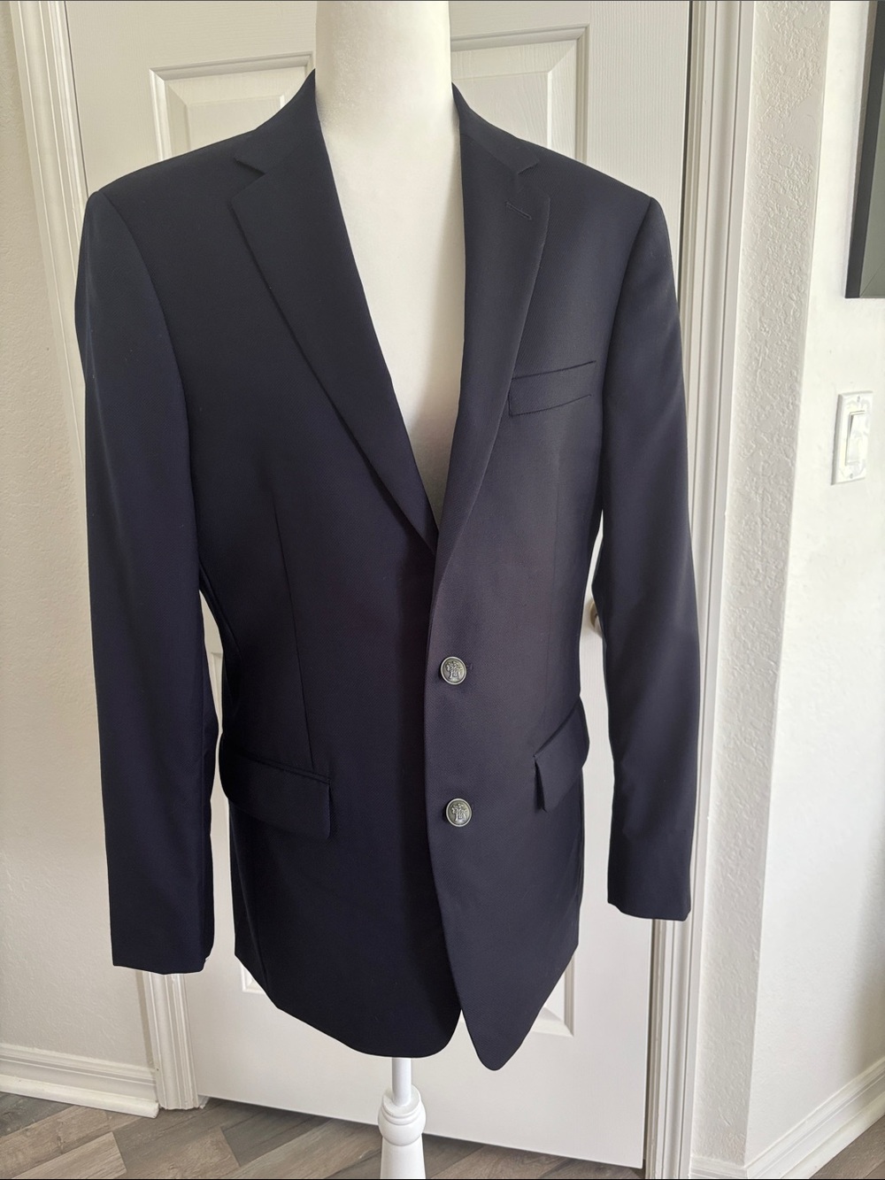 Hart Schaffner Marx Classic Navy Two-Button Blazer